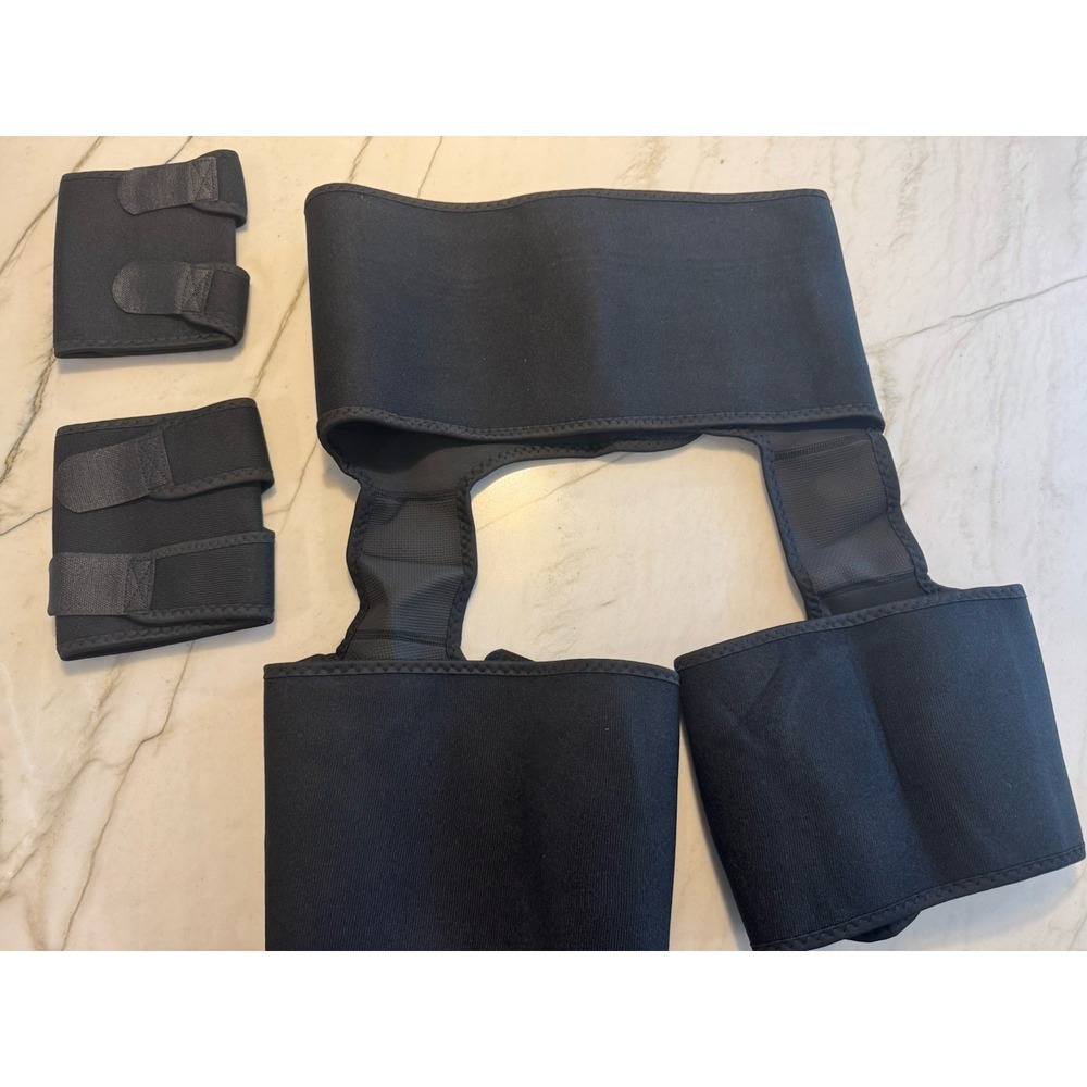 Waist & Thigh Trainer Set XL with Arm Compression Wraps Neoprene Sweat Shaper